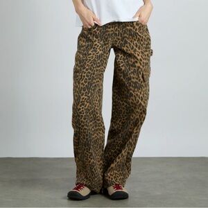 Damson Madder Leopard Cargo Jeans